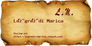 Légrádi Marica névjegykártya